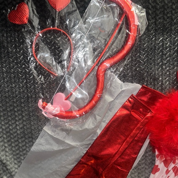 Red Heart Print Lingerie Set Dolls Kill - Picture 2 of 8